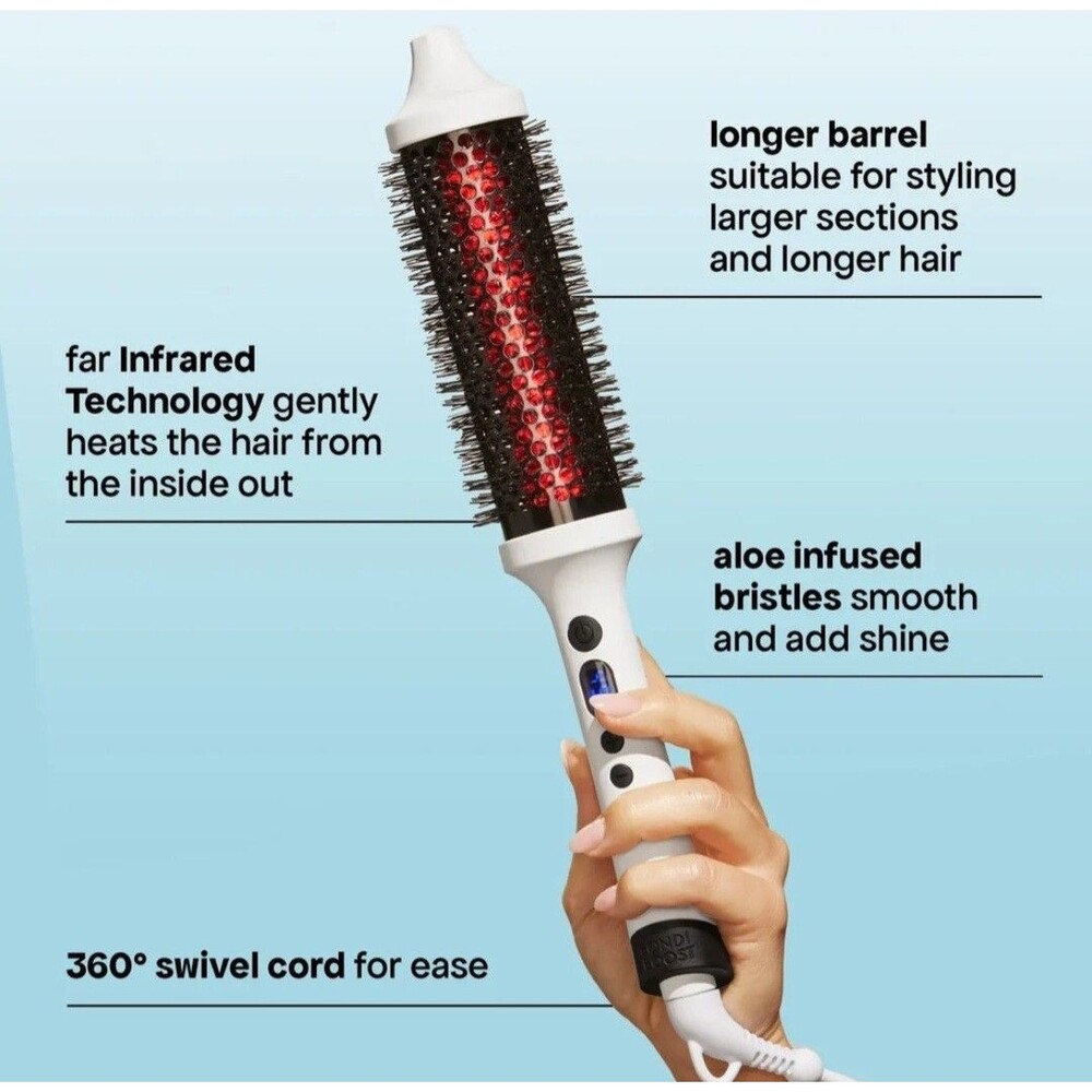 Bondi Boost Thermal Brush LONG BARREL Infrared Large Round Biggie 42mm 1.65" Red
